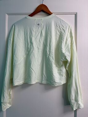 lululemon athletica Pale Yellow Long-Sleeve Crop Top